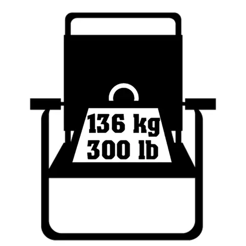 Supports up to 300 lb / 136 kg