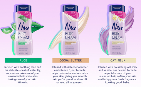 Nair Body Cream Hair Remover Cocoa Butter and Vitamin E Body