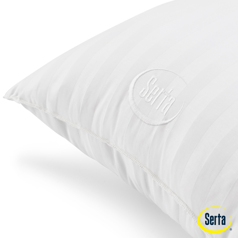 Sertapedic Won't Go Flat Bed Pillow, Standard/Queen 