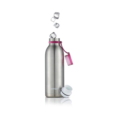 Contigo Matterhorn Botella de agua de acero inoxidable con aislamiento  Thermalock, vaso sin BPA con tapón de rosca, 100% a prueba de fugas y  derrames