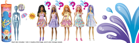 Barbie Doll Color Reveal Metallic Series 3 With 7 Surprises Sealed