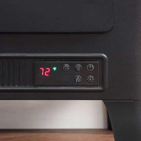 close-up of led controls