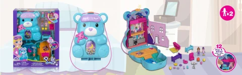 Polly Pocket Teddy Bear Purse HGC39 MATTEL