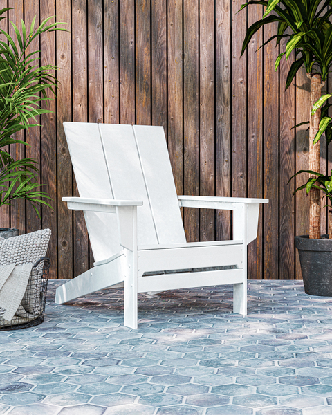 Long Beach Modern Adirondack Chair in White