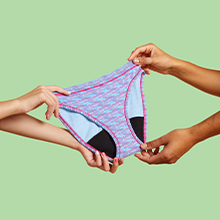 Thinx Teens Super Absorbency Cotton Bikini Period Underwear, Large