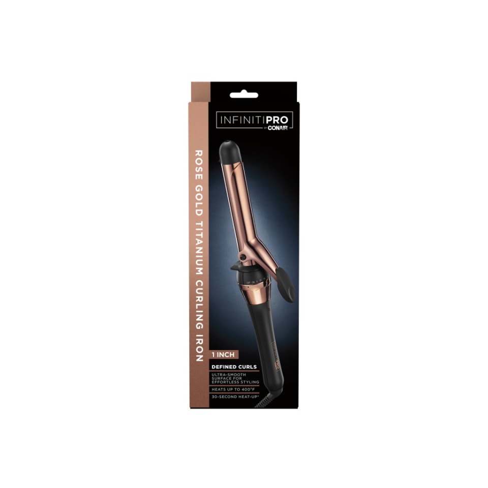 infiniti pro conair curling iron rose gold