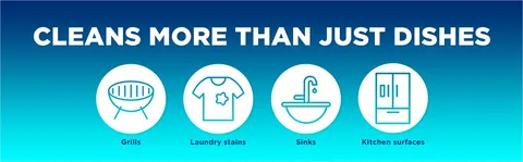 Cleans more than just dishes. Dawn Powerwash can clean greasy grill grates, laundry stains, sinks, and kitchen surfaces. 