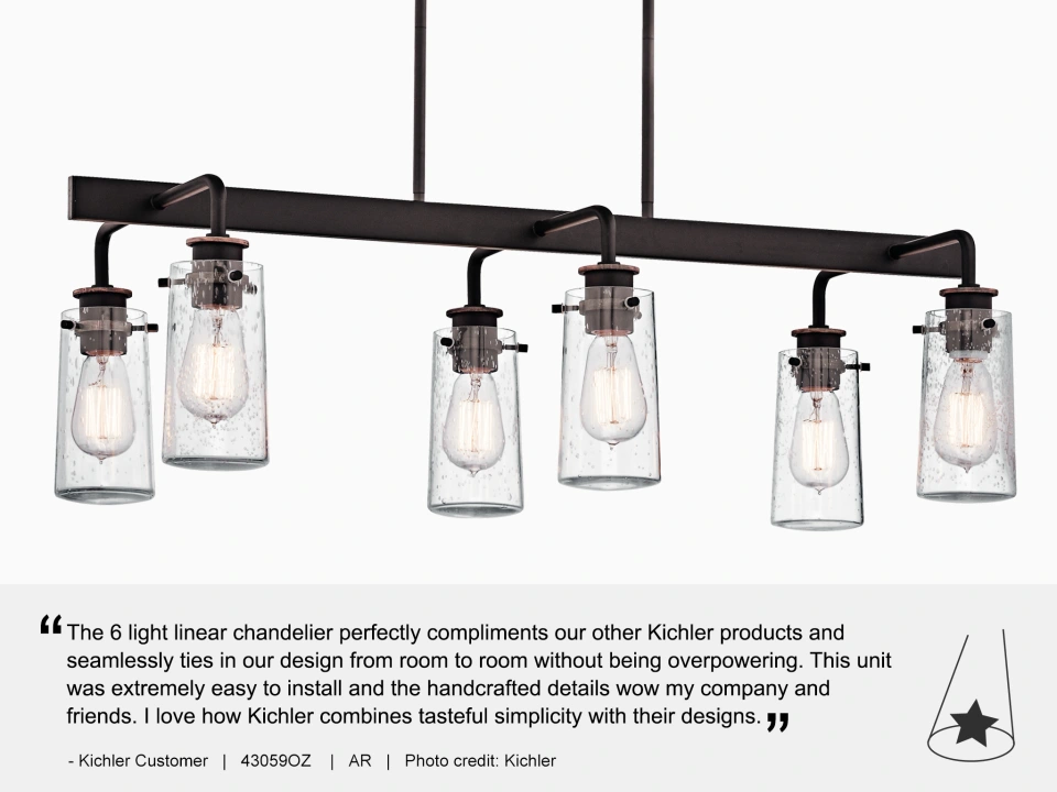 Kichler Cullen 5-Light Classic Pewter Modern/Contemporary Geometric Medium Hanging Pendant Light