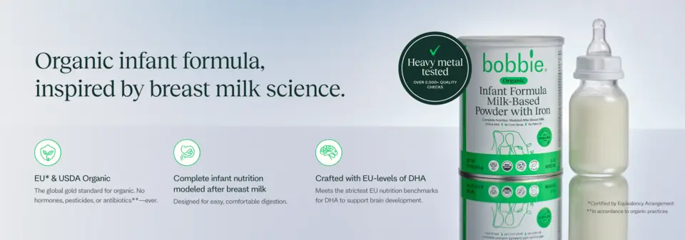 Organic infant formula, inspired by breast milk science.