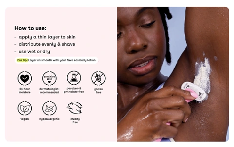 how to use eos shave cream