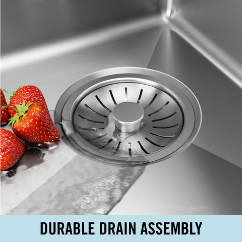 Stainless Steel Drain Assembly w/ Strainer