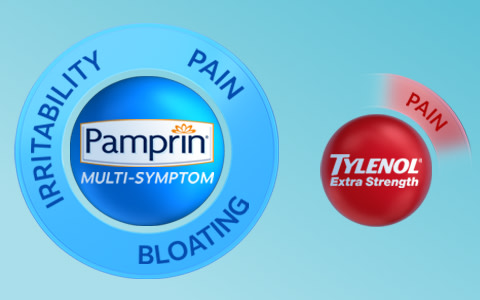 Pamprin Menstrual Pain Relief Multi-Symptom Caplets, Maximum Strenght - 40ct