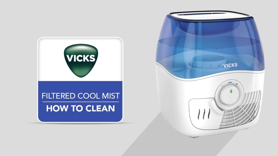 thumbnail video image 5 of Vicks Filtered Cool Moisture Humidifier, Medium Room, 1.1 Gallon Tank, 5 of 5