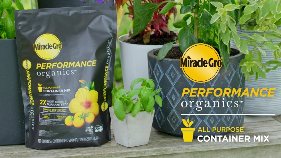 thumbnail video image 2 of Miracle-Gro Performance Organics All Purpose Container Mix - Potting Soil - 16 Qt, 2 of 9