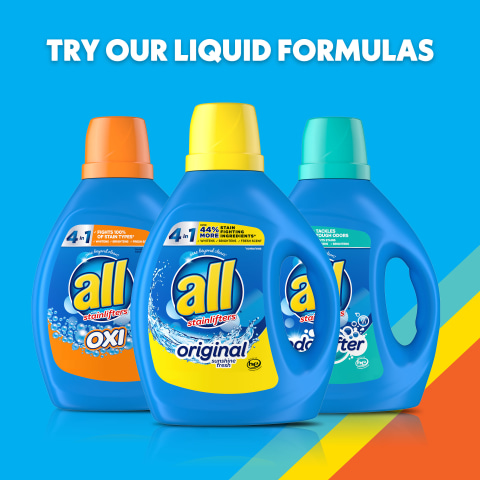 All Liquid Laundry Detergent, In With Stainlifters, Fresh Clean