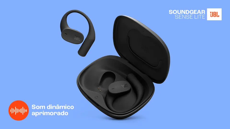 Fone Soundgear Sense Lite, Bluetooth, Preto, JBLSENSELITEBLKBR