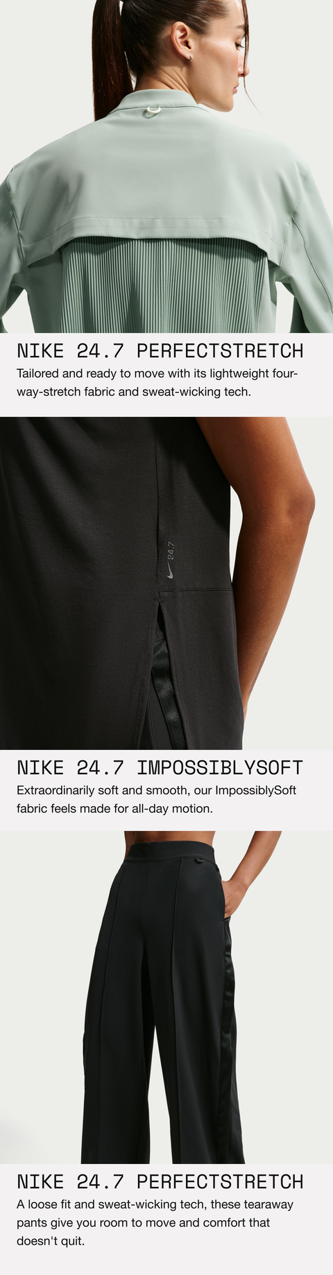Nike Women's 24.7 ImpossiblySoft Dri-FIT Oversized Crew-Neck Full