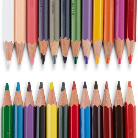 Prismacolor 20517 Col-Erase Colored Woodcase Pencils w/ Eraser, 24 Assorted  Colors/Set 