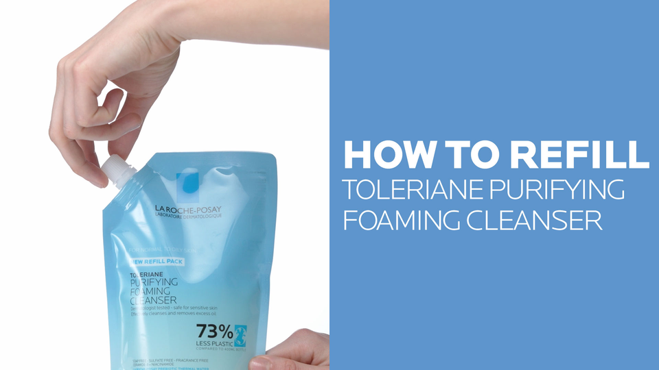 thumbnail video image 2 of La Roche-Posay Toleriane Purifying Foaming Facial Cleanser, 13.52 fl oz, 2 of 9