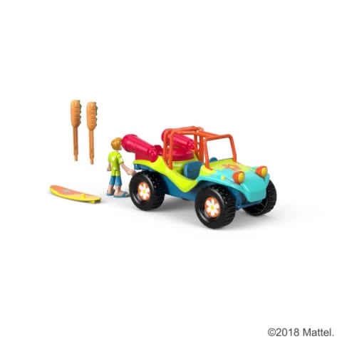 thumbnail video image 2 of Fisher-Price Imaginext Scooby-Doo - Shaggy & Dune Buggy, Figure & Vehicle Set, 2 of 7