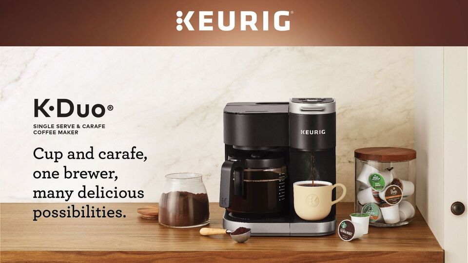 Keurig® K-Duo Special Edition - Cafetera de cápsulas K-Cup de una sola  porción y de jarra, color plateado