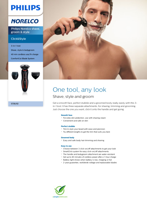 philips norelco click & style 3 in 1 tool