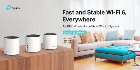 Deco X25 (3Pack) AX1800 Whole Home Mesh WiFi 6 System; Fast and Stable WiFi 6 Everywhere