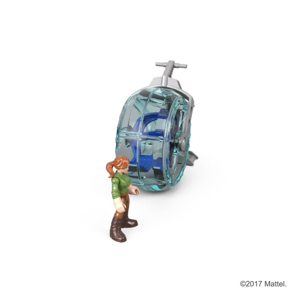 thumbnail video image 2 of Imaginext Jurassic World Claire & Gyrosphere, 2 of 6