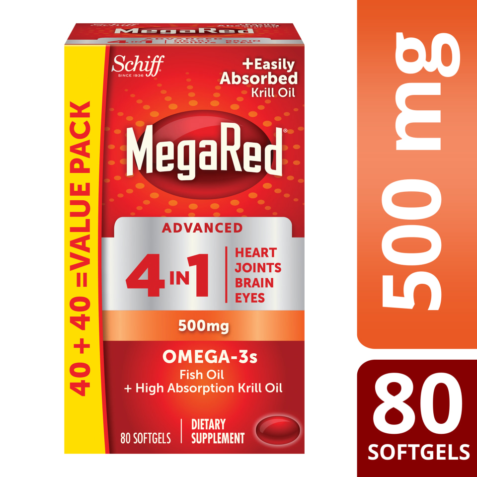 MegaRed Advanced 4in1 500mg, 25 Softgels - Walmart.com - Walmart.com