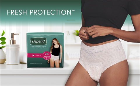 Depend Women's Disposable Incontinence Underwear XL Max Odor-Control  SureFit 2PK