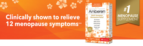 Clinically shown to relieve 12 menopause symptoms** #1 MENOPAUSE SUPPLEMENT≠