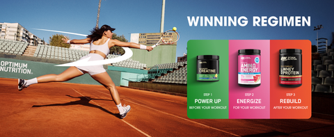 WINNING REGIMEN STEP 1 POWER UP STEP 2 ENERGIZE BEFORE YOUR WORKOUT FOR YOUR WORKOUT STEP 3 REBUILD AFTER YOUR WORKOUT