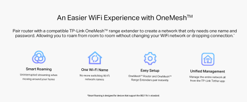 Pair router with OneMesh range extender to create a single network