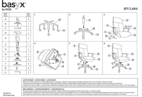 HON Validate High-Back Executive Task Chair, Fixed Arms, in Black Leather (HVL604) - Walmart.com 