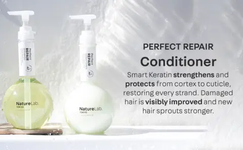 Smart Keratin strengthens and protects from cortex to cuticle, restoring every strand.