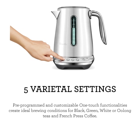 Breville 57 Oz Smart Luxe Electric Kettle in Brushed Stainless