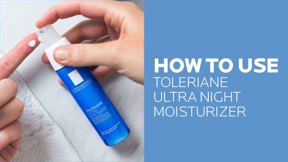 thumbnail video image 2 of La Roche-Posay Toleriane Dermallergo Ultra Night Moisturizer, 1.35 fl oz, 2 of 12