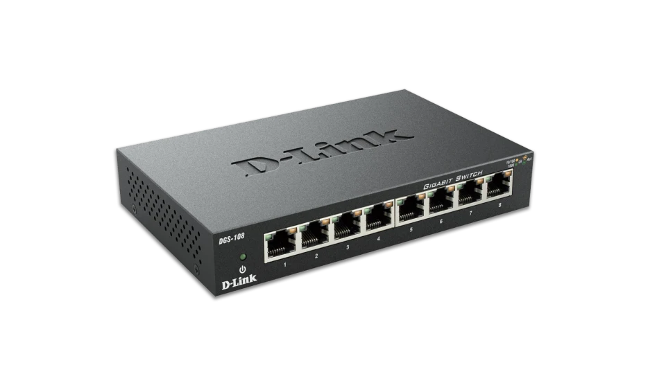 D-Link 8-Port Gigabit Ethernet Unmanaged Switch (DGS108) | Staples