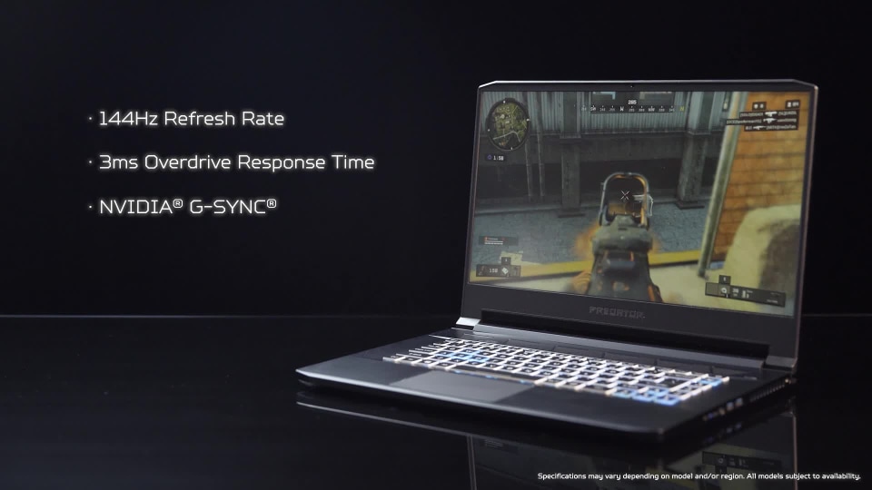 thumbnail video image 7 of Acer Predator Triton 500 PT515-51-71VV 15.6" LCD Gaming Notebook - Intel Core i7 (8th Gen) i7-8750H 2.20 GHz -NVIDIA GeForce RTX 2060- 16 GB DDR4 SDRAM - 512 GB SSD - Windows 10 Home - Black, 7 of 7