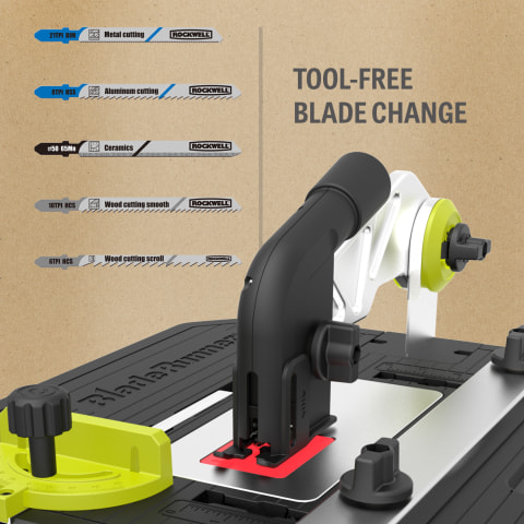 Rockwell Bladerunner X2 Portable Tabletop Saw With Steel Rip
