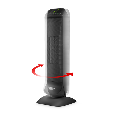 DeLonghi 1500W 23-in Black Ceramic Tower Heater with Remote