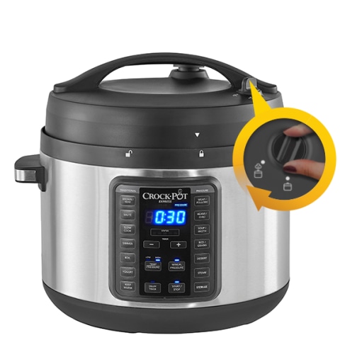 Crock-Pot 10-Qt. Express Crock Pressure Cooker with Easy Release Steam  Dial, Stainless Steel