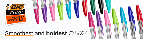  Bic Cristal Xtra Bold Stick Ballpoint Pens, 1.6mm, Bold Point,  Assorted Colors, Pack of 24 : Office Products