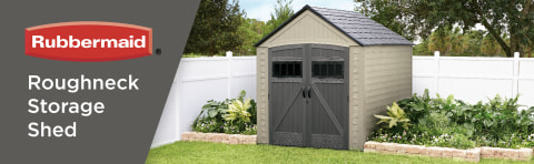 Rubbermaid 7x7 Ft Durable Weatherproof Resin Outdoor Storage Shed, Sand (2  Pack), 1 Piece - Pick 'n Save