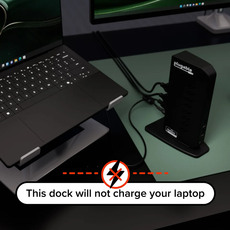 Plugable USB 3 & USB-C Dual 4K Display Docking Station with