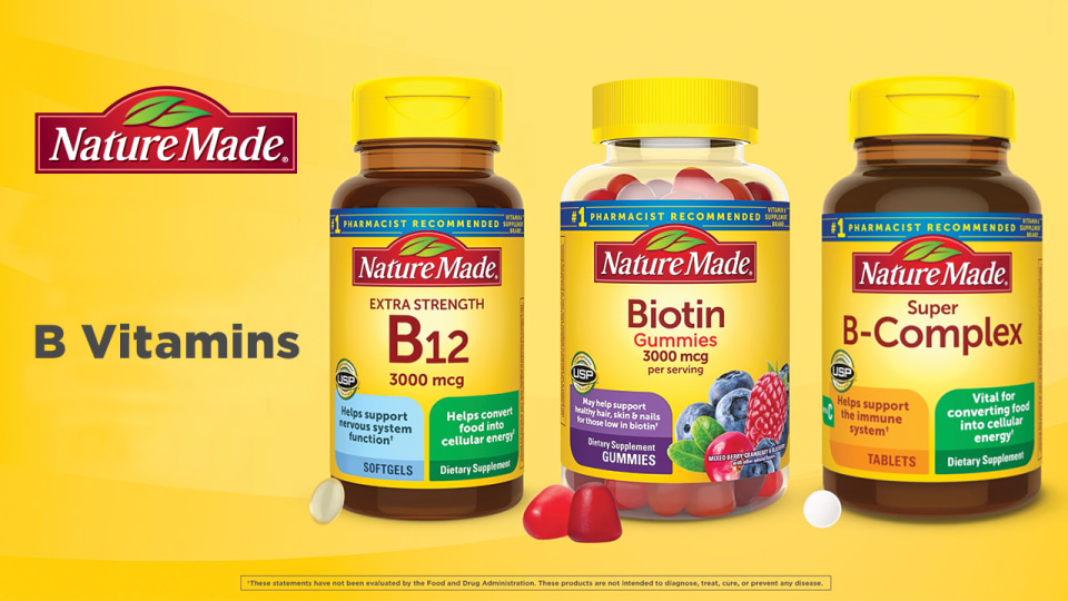 Nature Made Super B Complex with Vitamin C and Folic Acid Tablets