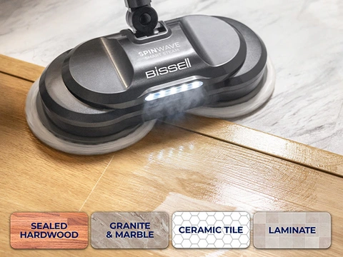 DRESSSEL のバーナーとポッド Bissell SpinWave SmartSteam Scrubbing & Sanitizing Spin Mop