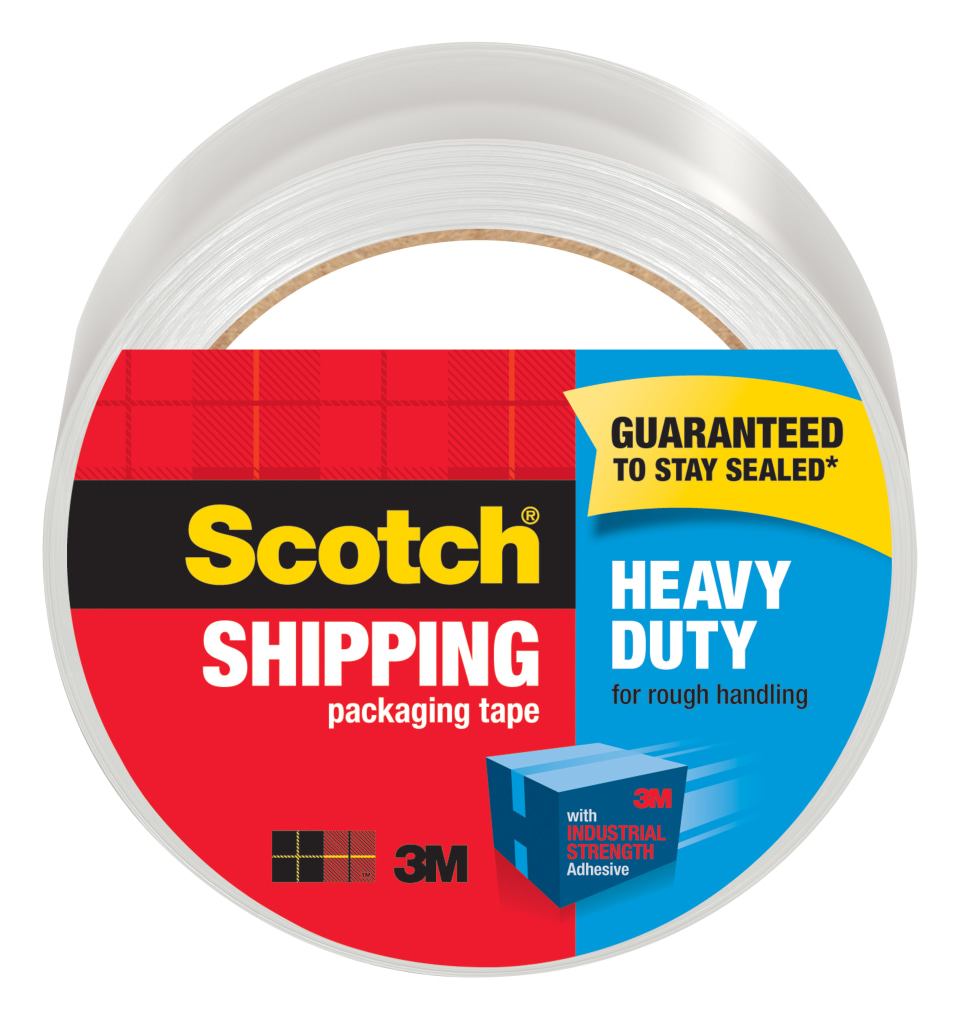 Scotch Heavy Duty Packaging Tape, 1.88" x 54.6 yd, Clear, 1 Roll