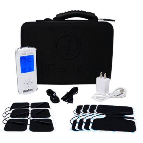 Premium TENS Unit + EMS Muscle Stimulator Pain Relief and Recovery System  by iReliev