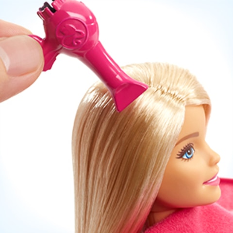 Barbie ponytail silhouette hair brush toy salon chair —